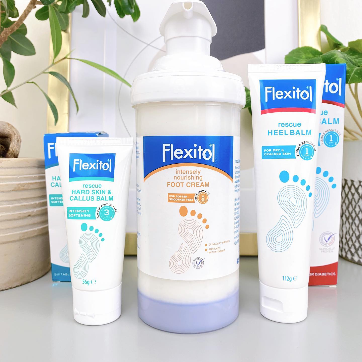 Flexitol Rescue Heel Balm Flexitol Intensely Nourishing Foot Cream Flexitol Hard Skin & Callus Balm